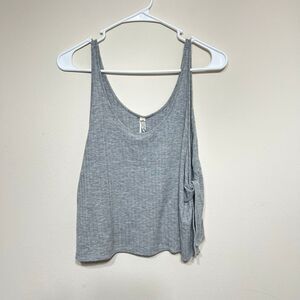Free People Intimately Gray Swing Tank Side Knots Medium Women